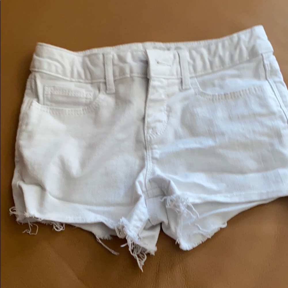 white jean shorts